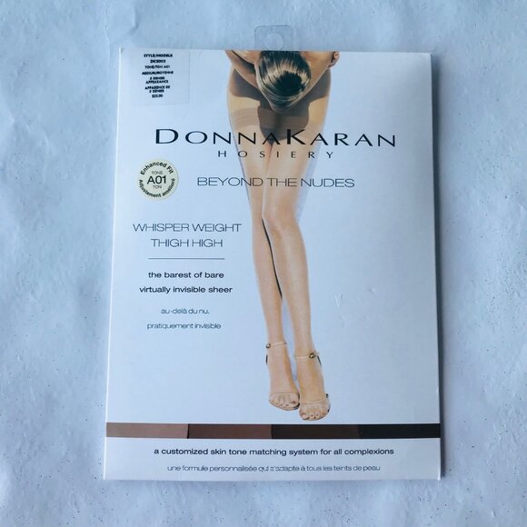 Donna Karan Hosiery Beyond The Nudes Thigh high Style DK 5003 Tone A01 - Picture 1 of 4